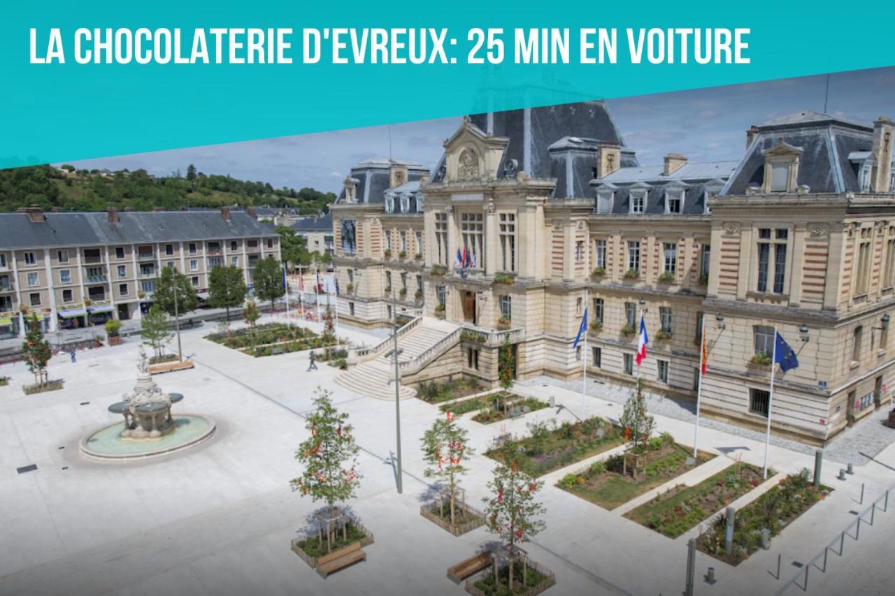 Le Chalet Romantique En Montagne, Spa, Ecran Cinema, Lit King Size, Day Use, 5Min Centre Évreux Buitenkant foto